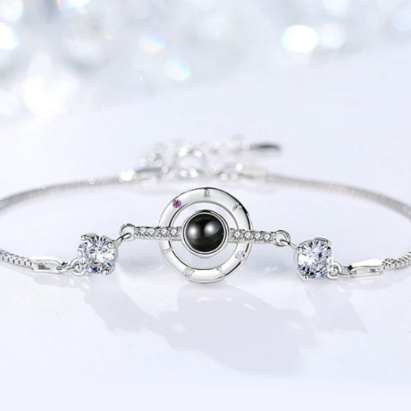 Bracelet Photo Personnalisé Zoé en argent