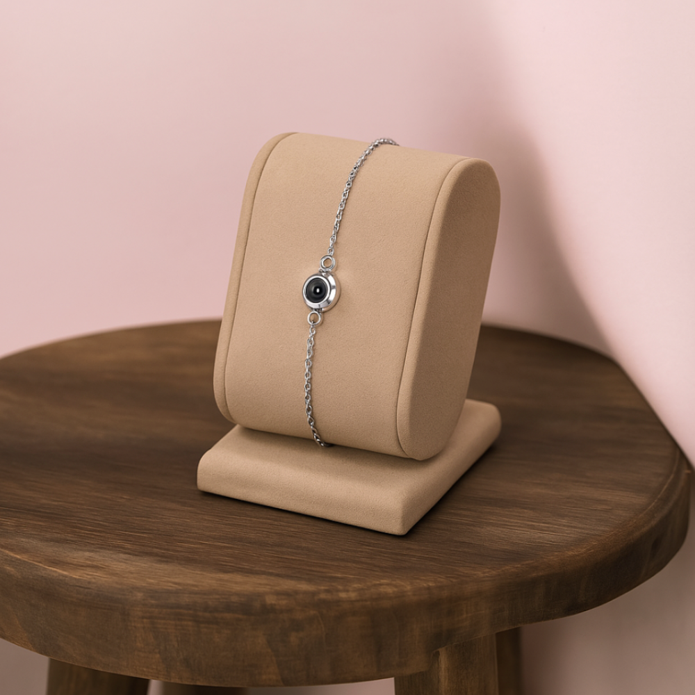 Bracelet Photo Projection Personnalisé - Esmee argent