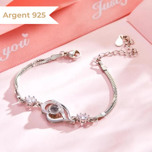 Bracelet Photo personnalisé elise en Argent Elydia