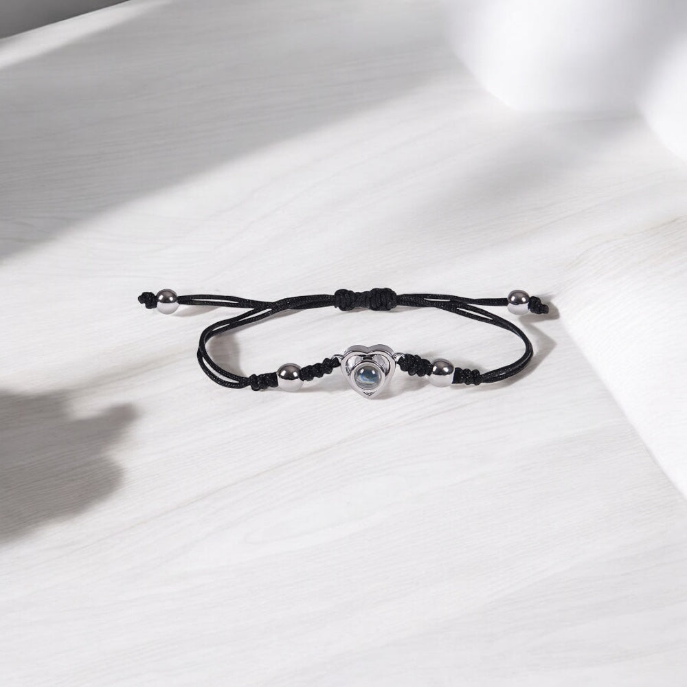 Bracelet photo personnalisé gaelle en corde