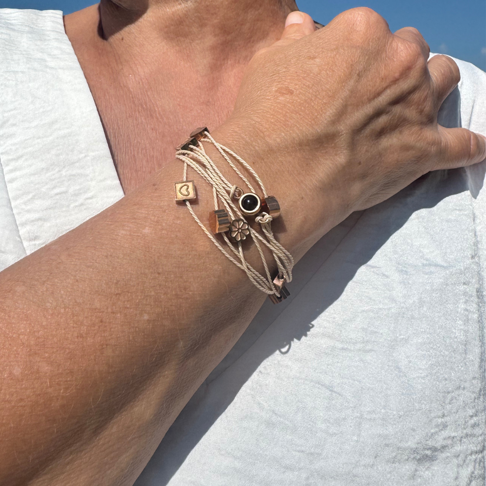 Bracelet projection personnalisé corde femme