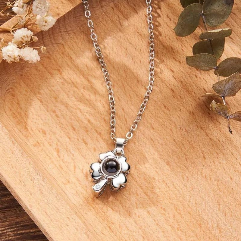 Collier et Pendentif Projection Photo en Argent