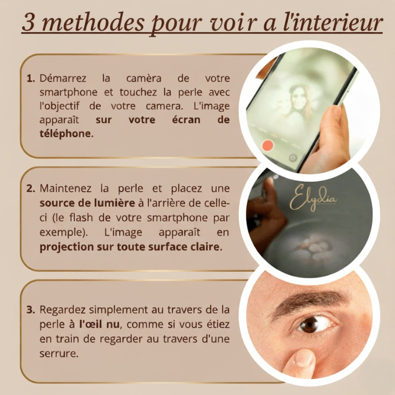 Guide Elydia 3 methodes pour voir l'image dans la perle de projection photo