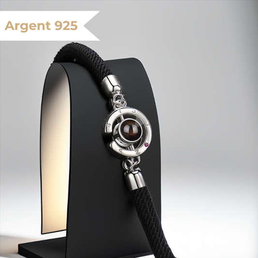 bracelet photo personnalisé projection femme