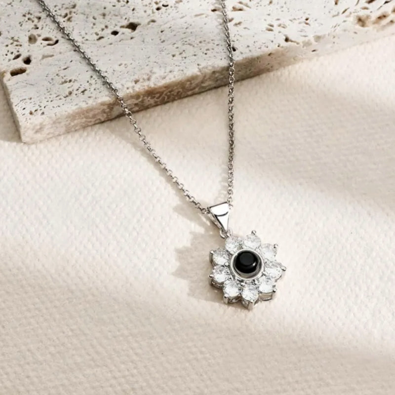 collier pendentif argent photo pour femme