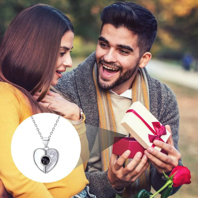 collier pendentif cadeau argent photo personnalisé