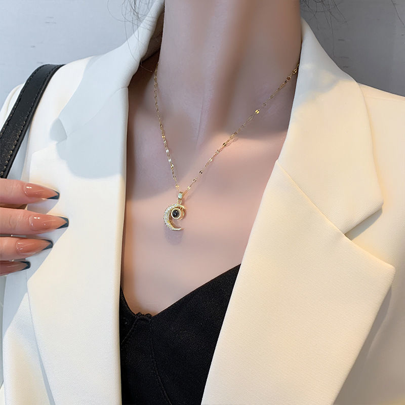 collier photo personnalisé pour femme argent et or