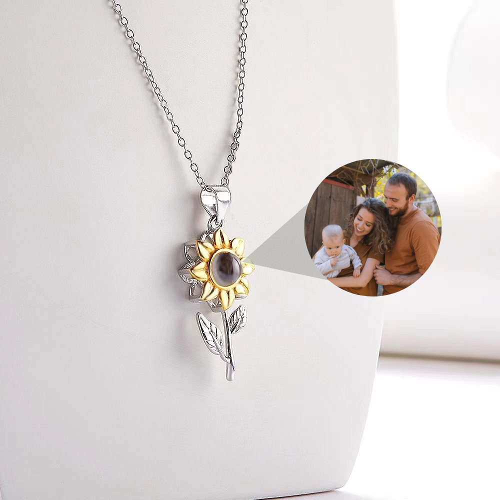 collier projection photo famille argent