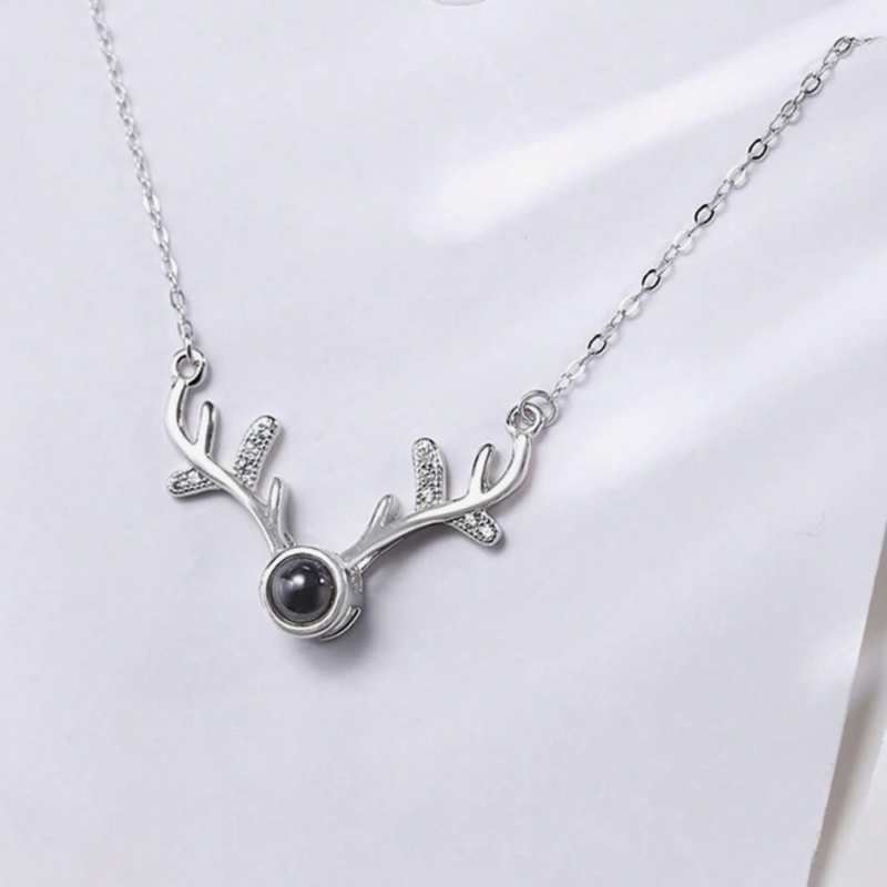 pendentif argent projection photo pour femme