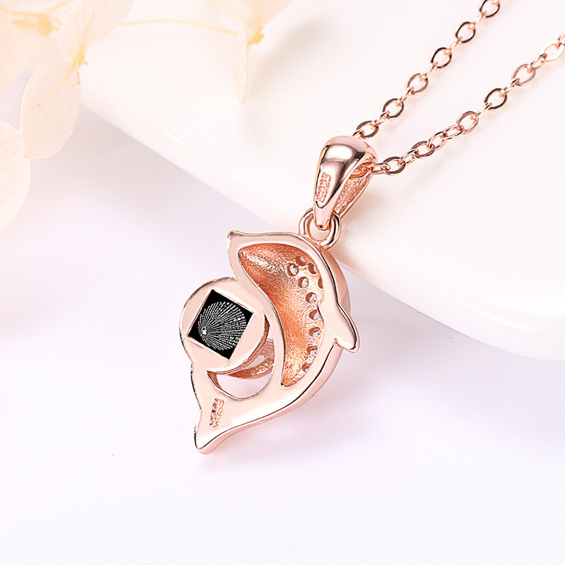 pendentif photo personnalisé pour femme or rose