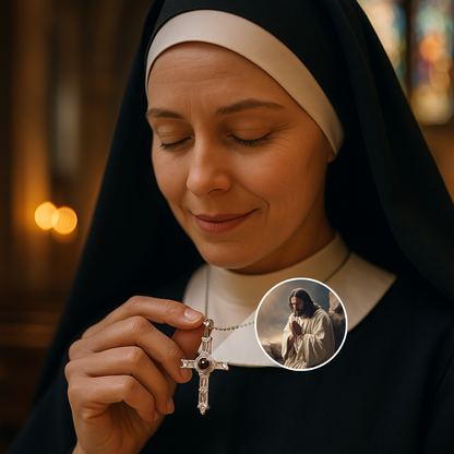 Collier Photo Personnalisé Croix Chrétienne - Votre foi toujours avec vous