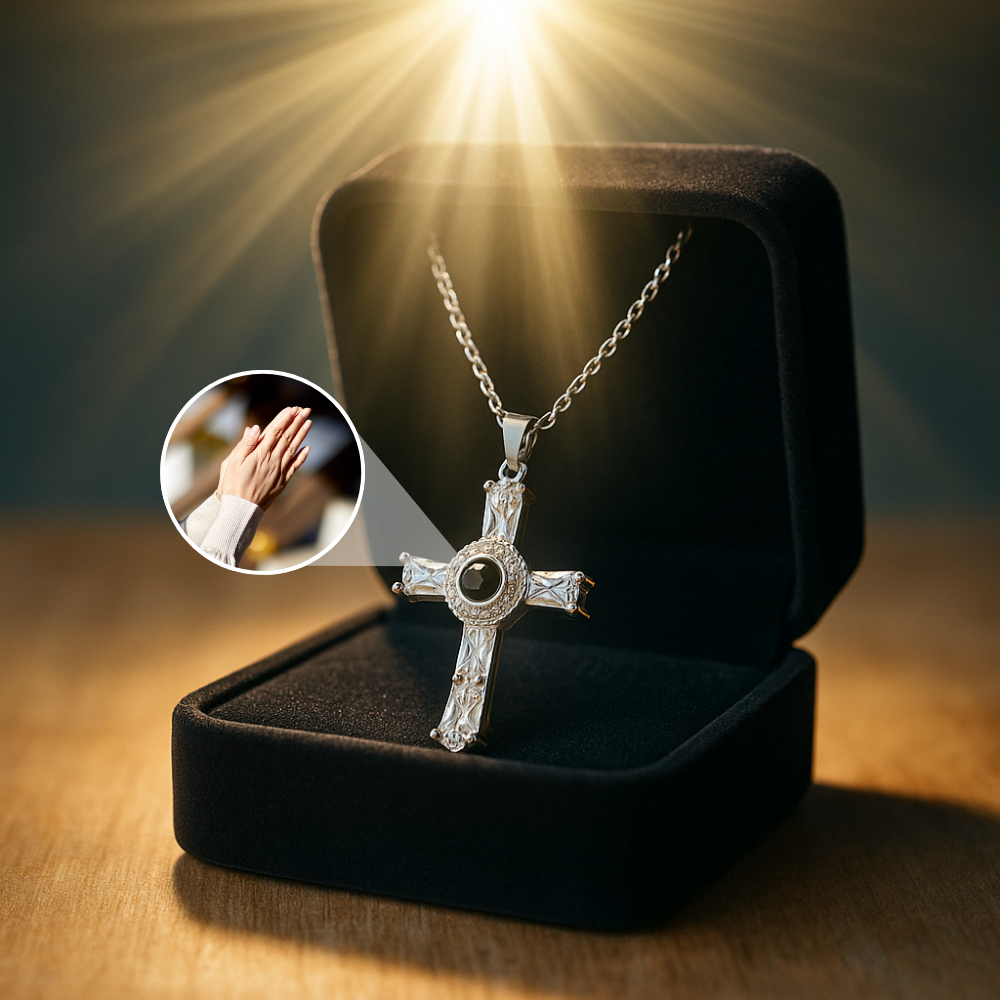 Collier Photo Personnalisé Croix Chrétienne - Votre foi toujours avec vous