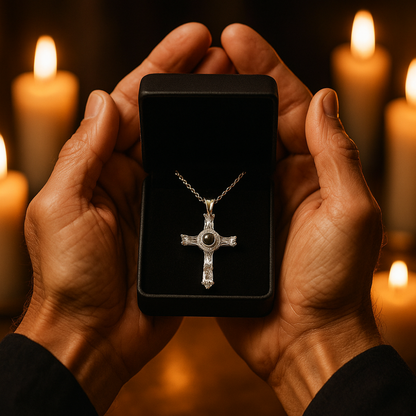 Collier Photo Personnalisé Croix Chrétienne - Votre foi toujours avec vous