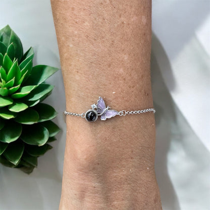 Bracelet Photo Personnalisé argent pour femme porté