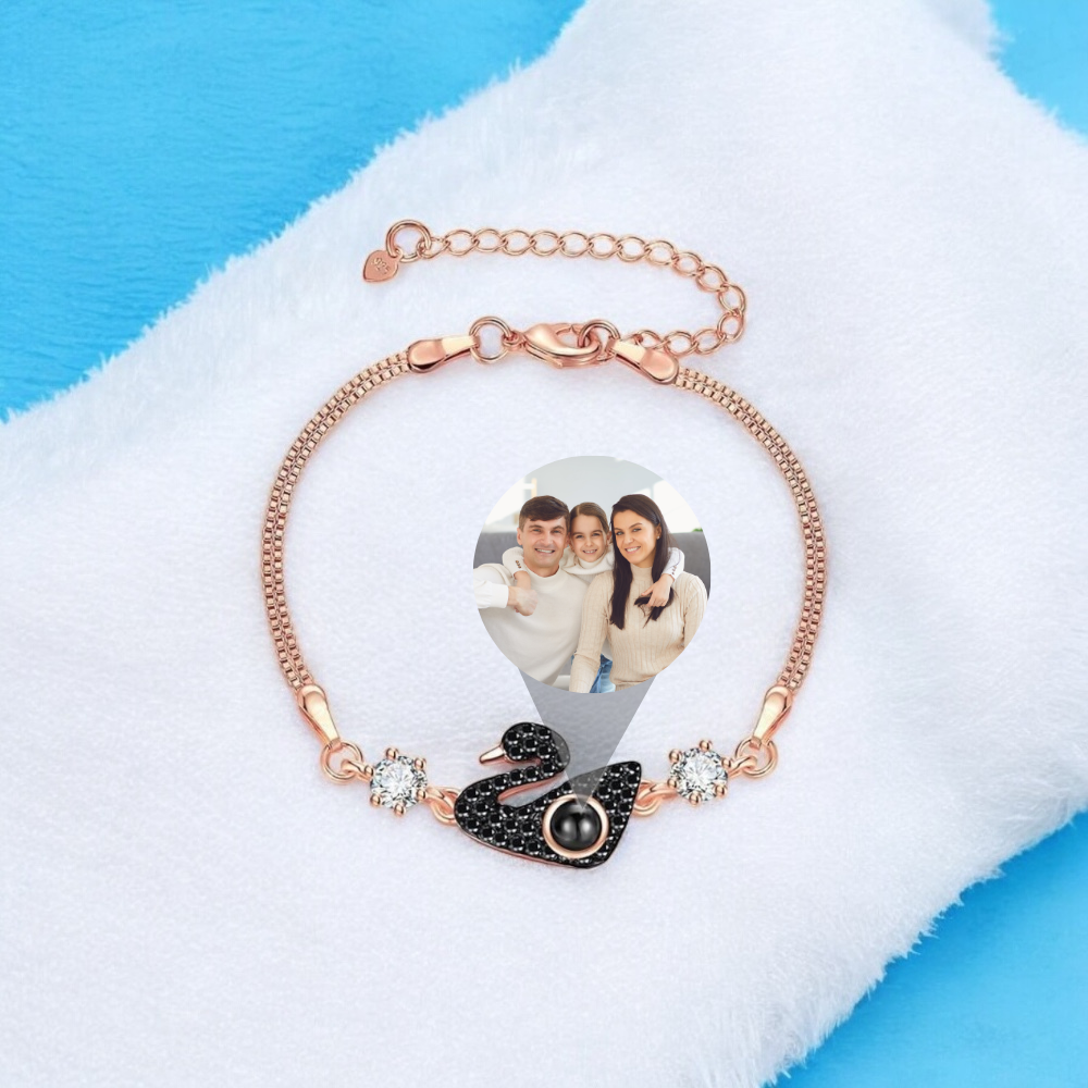 Bracelet Photo Personnalisé carine - or rose