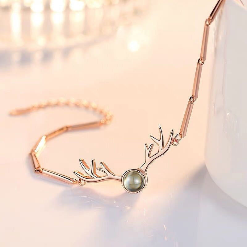 Bracelet Photo Personnalisé eira or rose pour femme