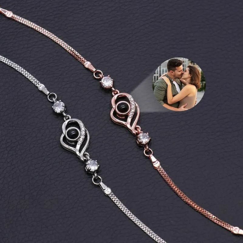 Bracelet Photo personnalisé elise en Argent pour femme