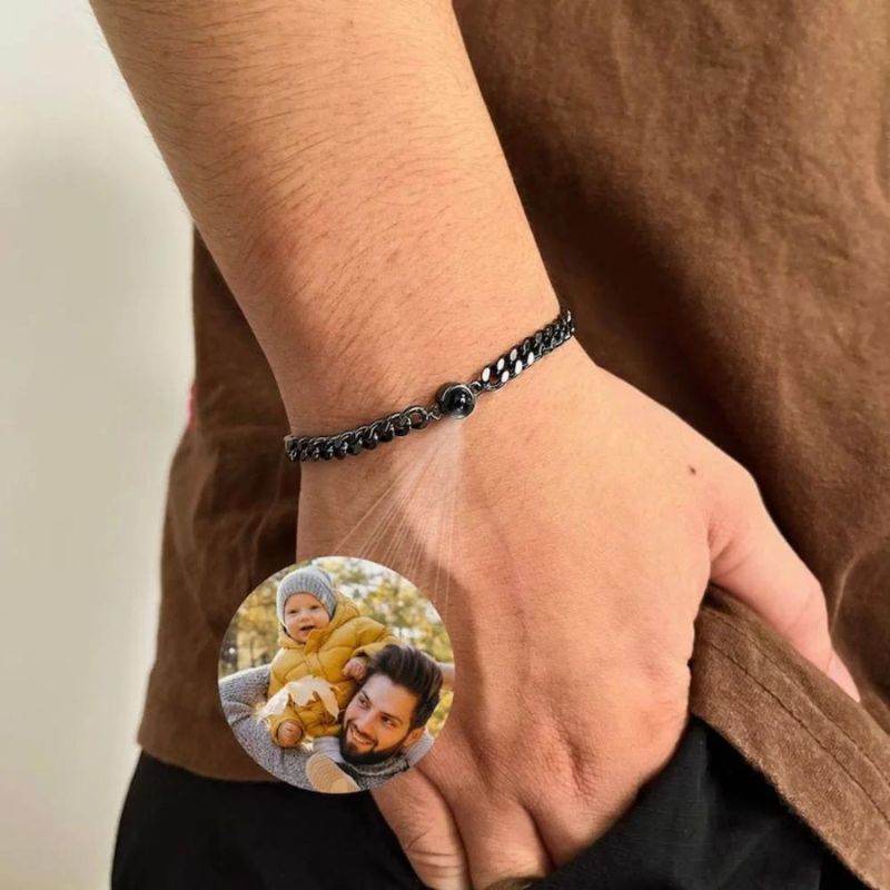 Bracelet personnalisé avec photo pour homme