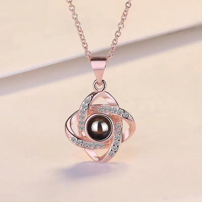 Collier Photo Personnalisé pour femme Or Rose