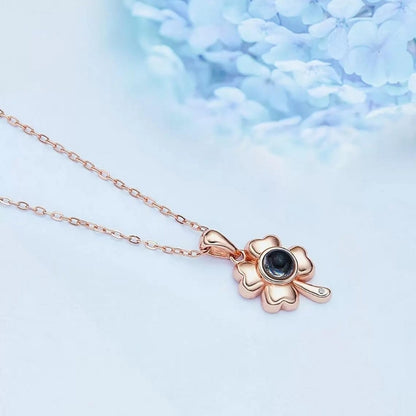 Collier et Pendentif Photo Personnalisé or rose