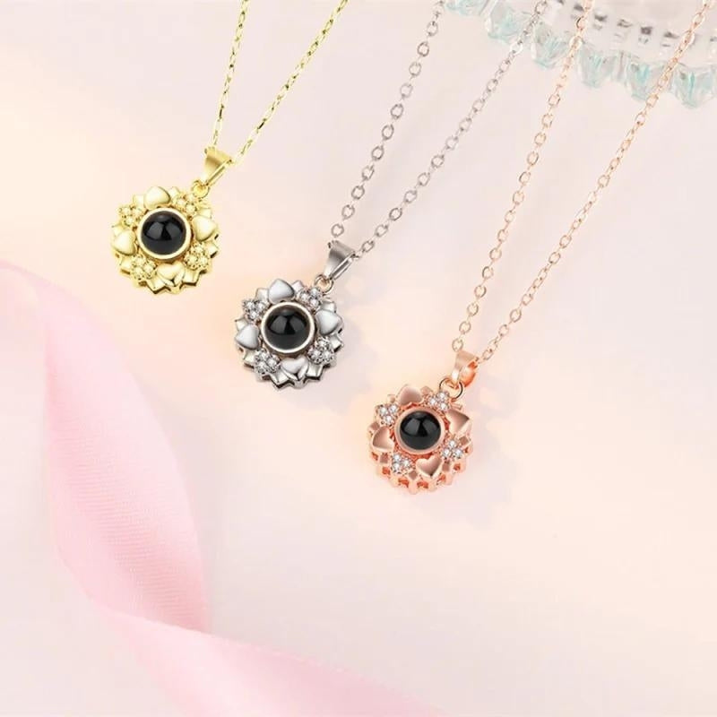 Collier et Pendentif Photo Personnalisé pour femme rosa