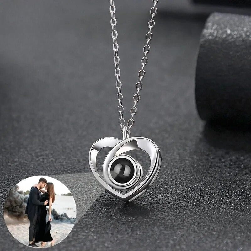 Collier projection Photo Personnalisée argent