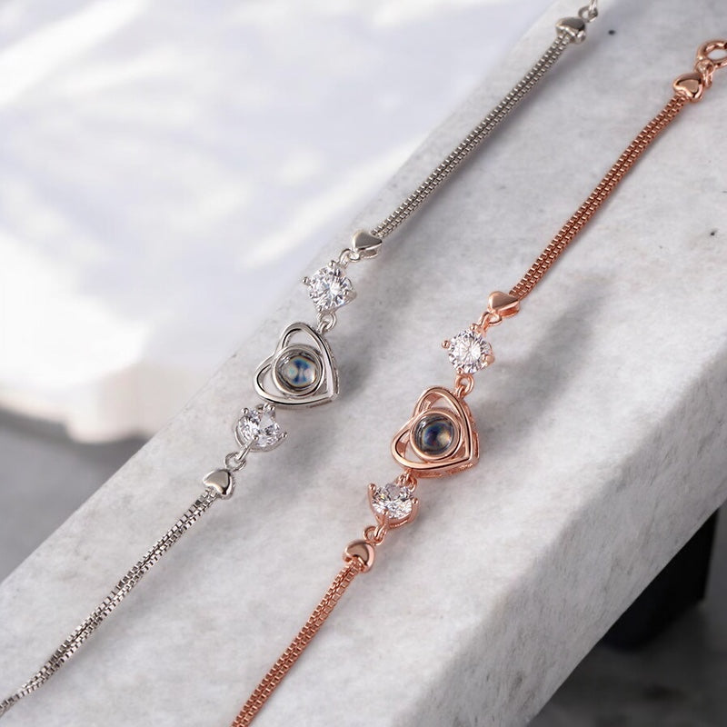 bracelet coeur femme perle photo