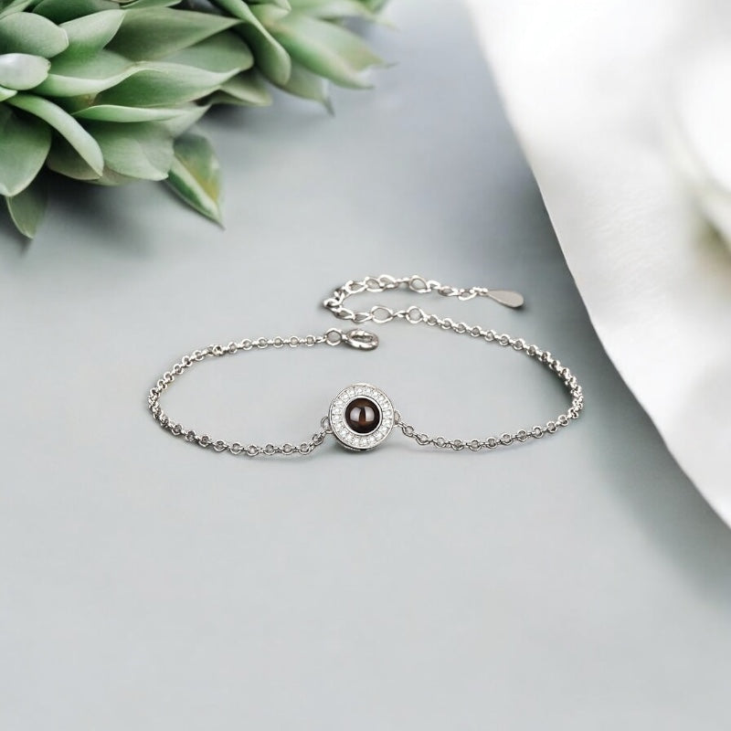 bracelet en argent 925 avec photo personnalisé pour femme elydia bijoux photo