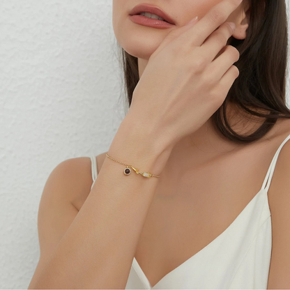 bracelet or photo personnalisé pour femme 