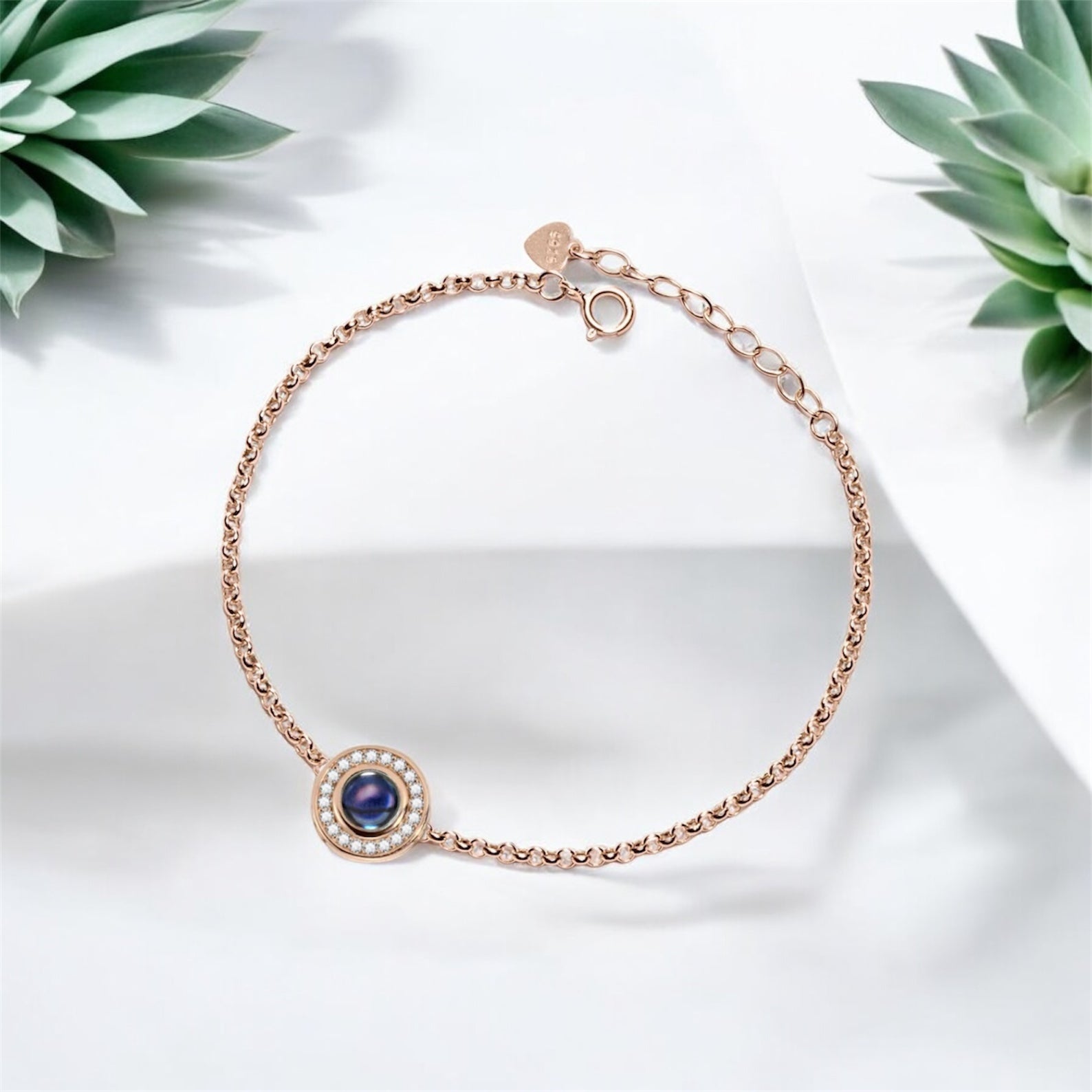 bracelet or rose avec perle photo projection elydia bijoux photo