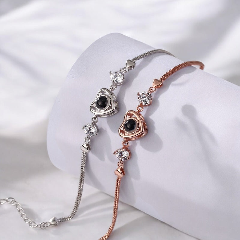 bracelet personnalisé femme photo argent