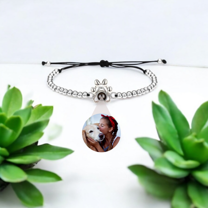 bracelet personnalisé photo projection argent
