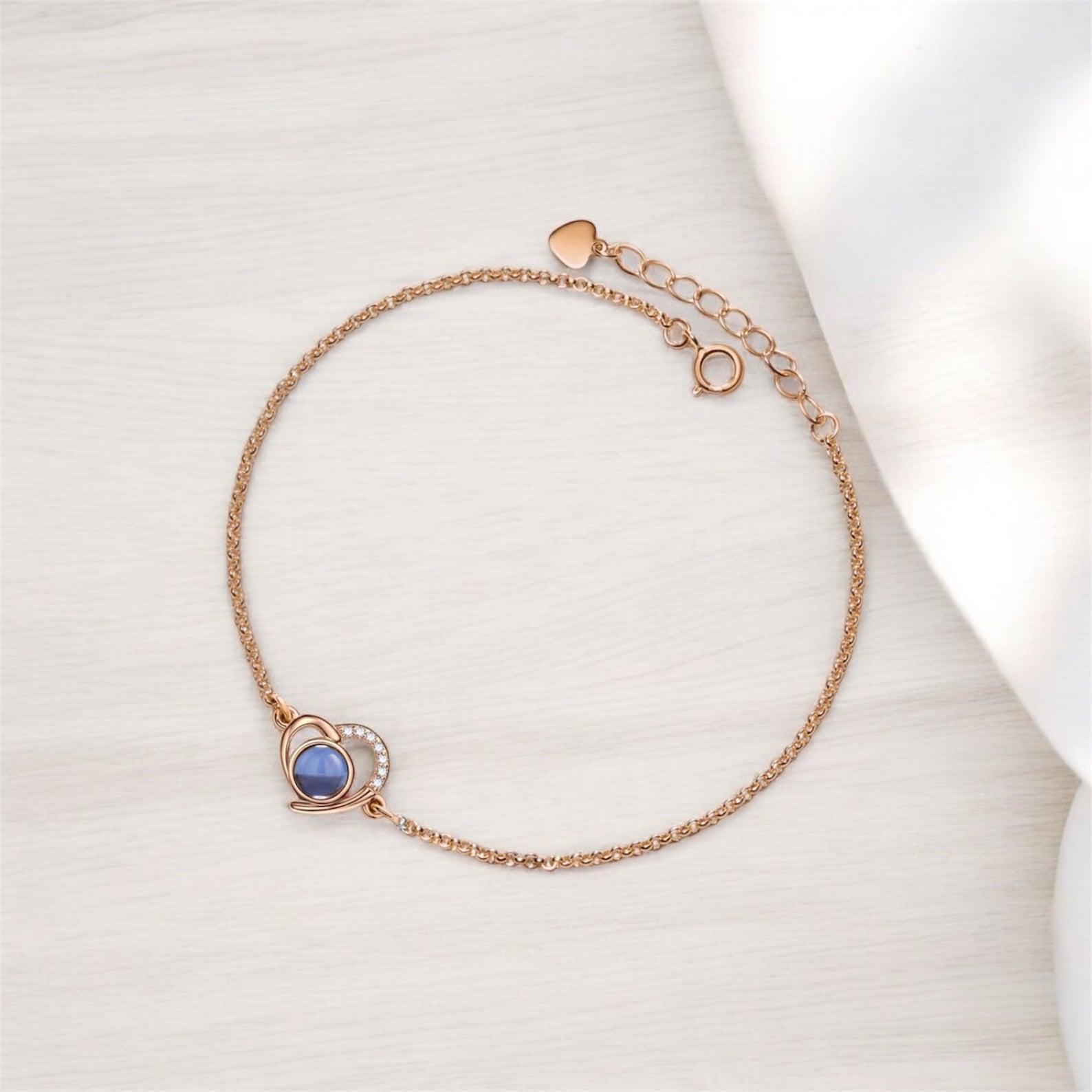 bracelet photo or rose femme
