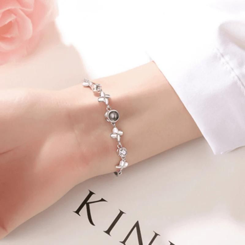 bracelet photo personnalisée argent carla pour femme