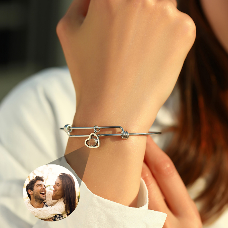 bracelet photo projection pour femme