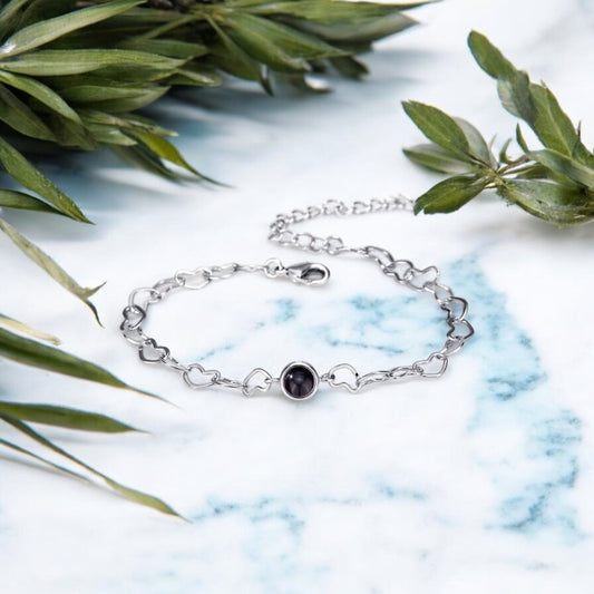 bracelet projection photo couleur argent pour femme elydia bijoux photo