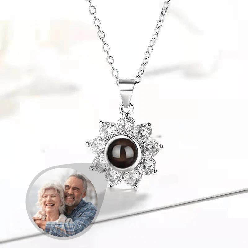 collier pendentif argent pour femme projection photo personnalisé