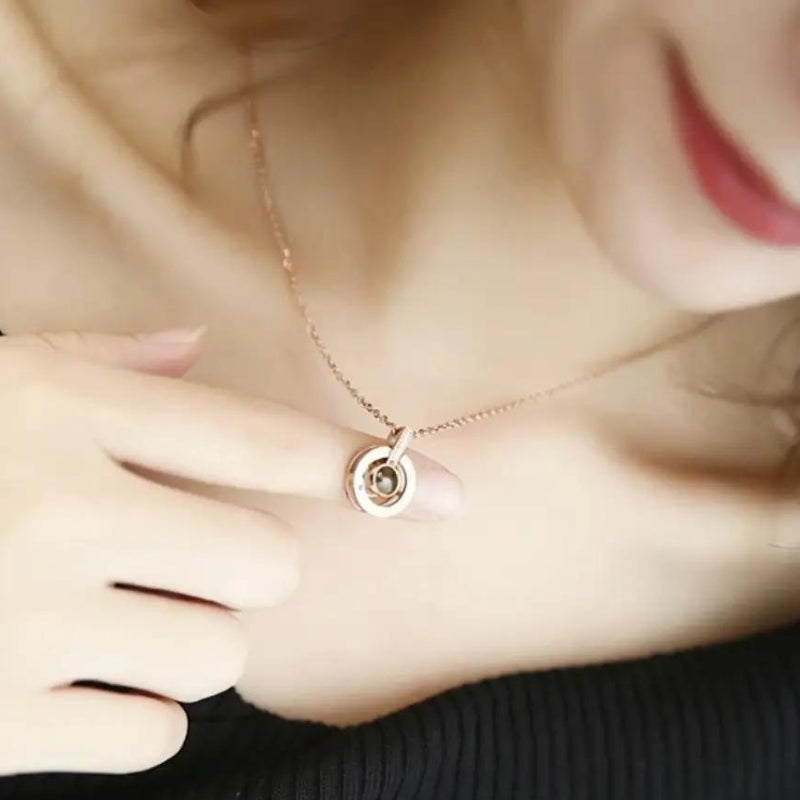 collier pendentif or pour femme photo personnalisé