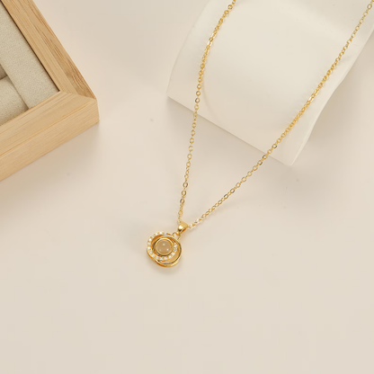 collier perle de projection photo or 