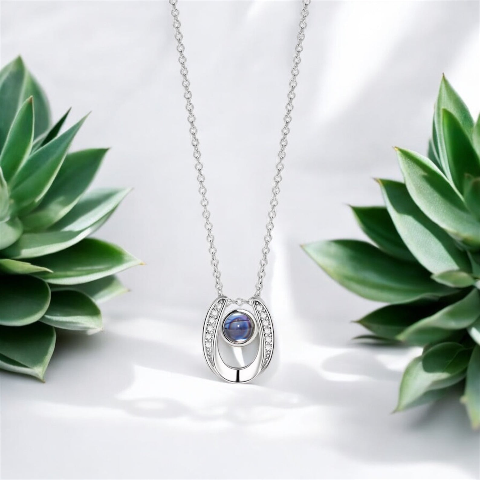 collier personnalisé photo argent