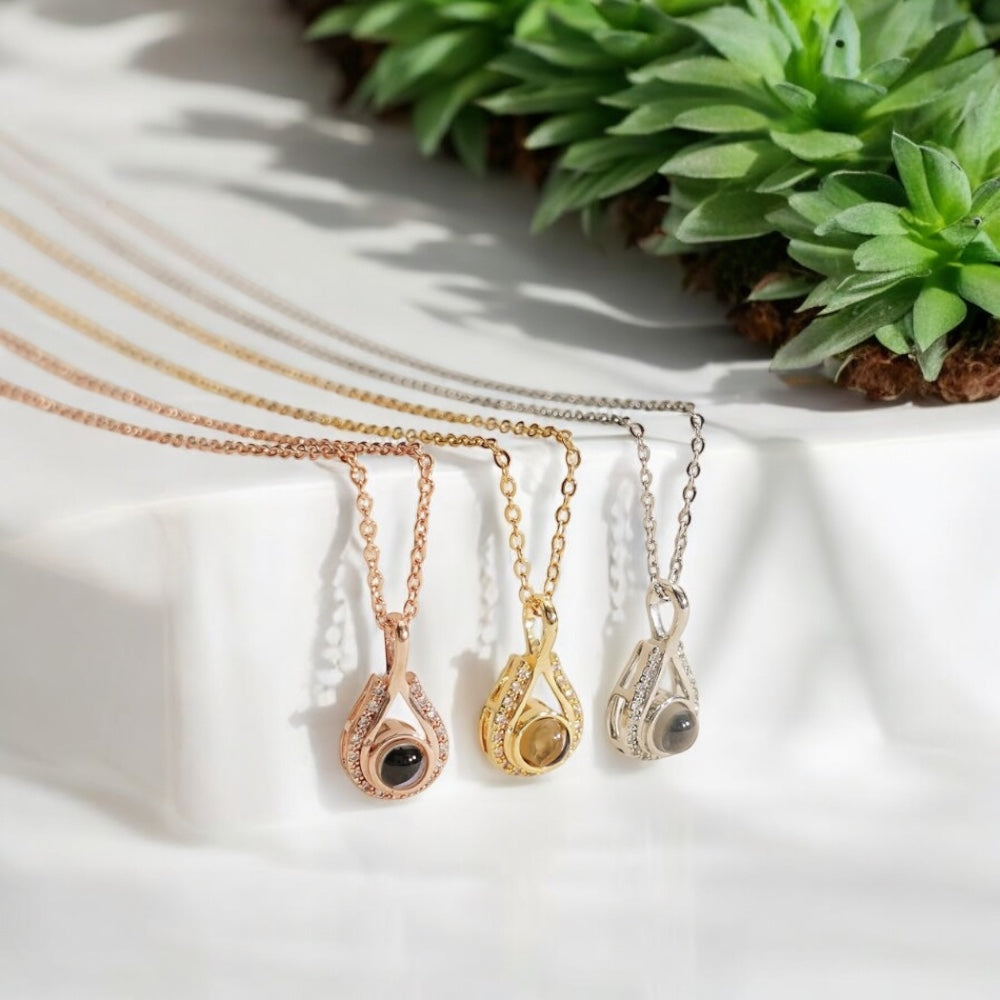 collier personnalisé femme photo or rose or argent 925