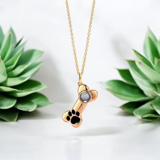 collier photo personnalisé en or 