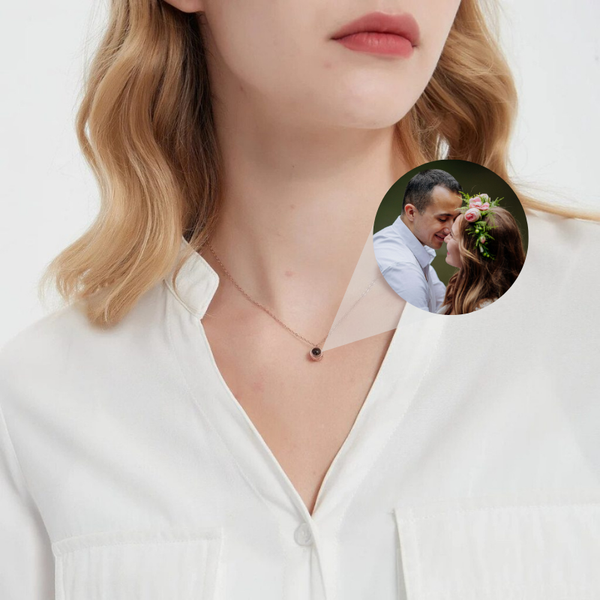 Collier photo projection personnalisé femme Zélie